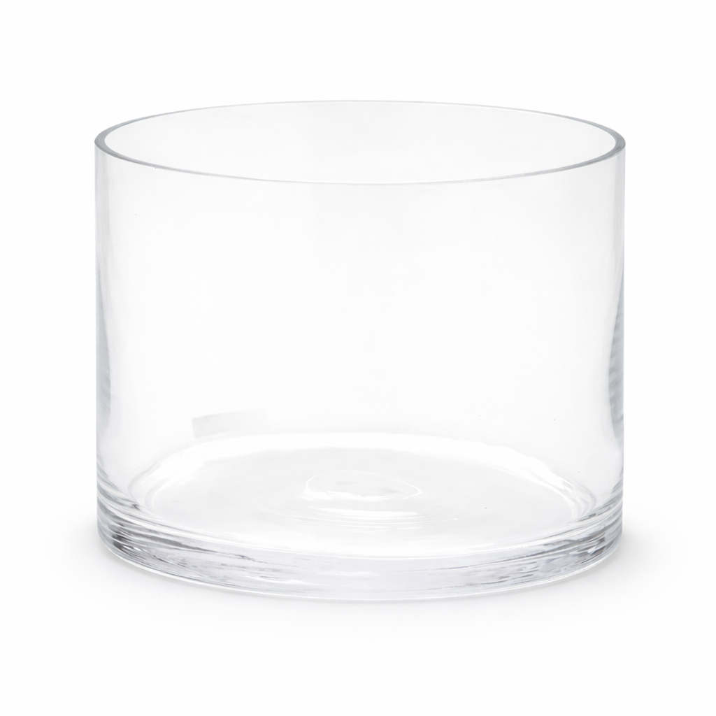 D6"H8" -CLEAR GLASS CYLINDER VASE