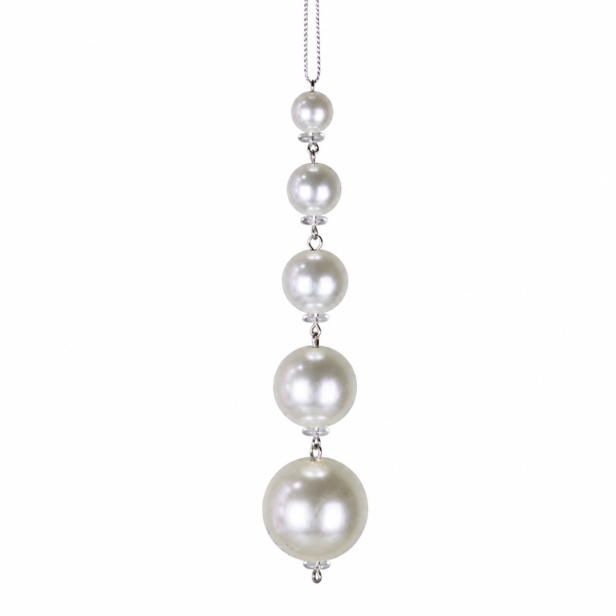 5.5IN Pearl Drop Ornament, Pearl