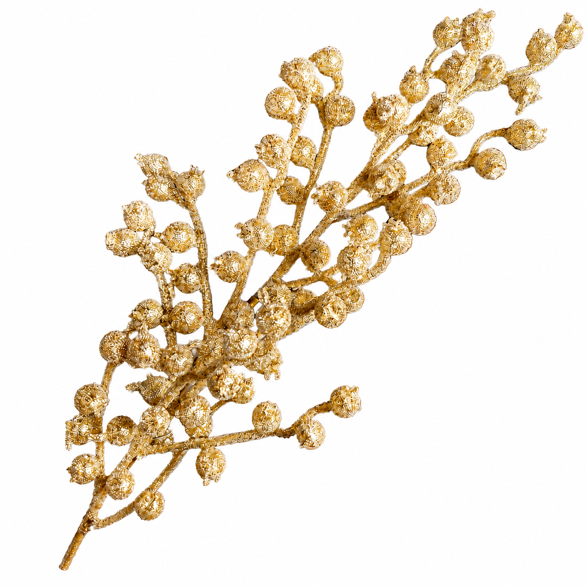 27" Gold Iced Crabapple Spray