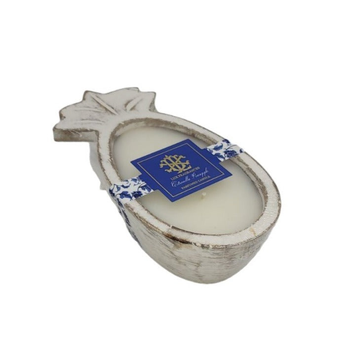 Citronella Pineapple Whitewashed Pineapple Bowl Candle