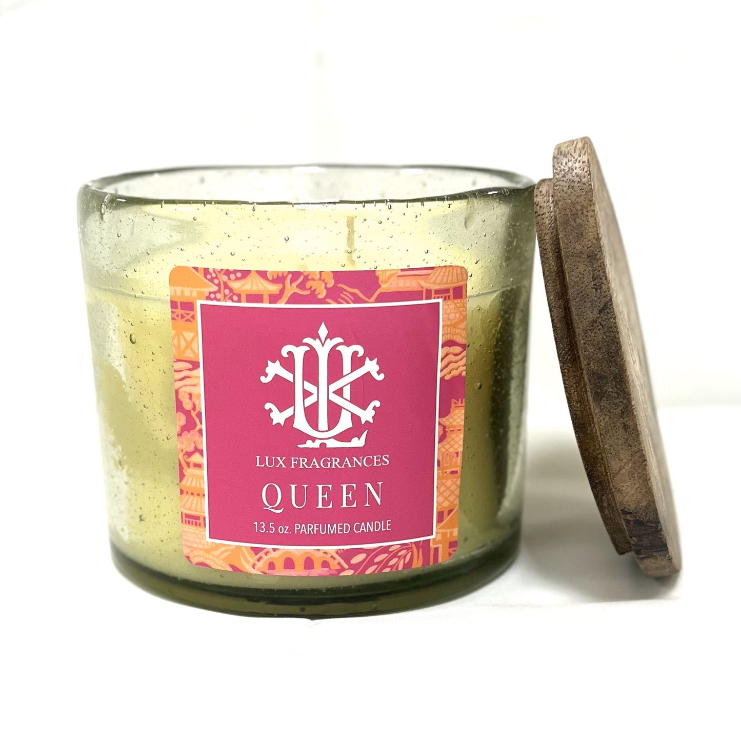 Queen 13.5 oz. Clear Glass With Stain Lid