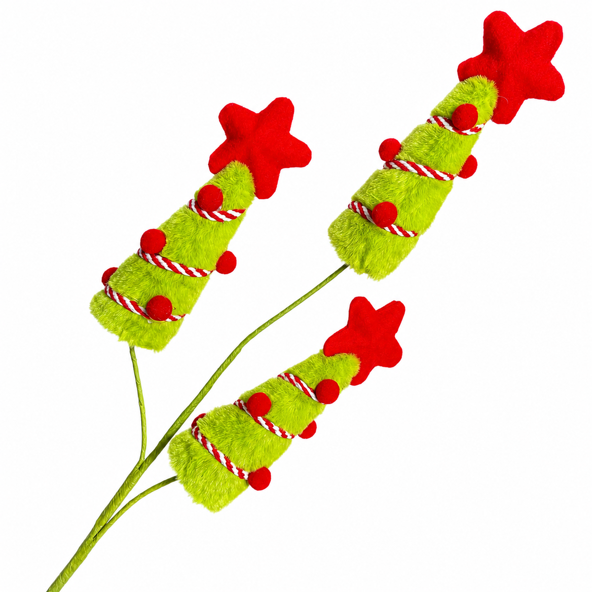 29.5" Grinch Green/Red Tree Stem