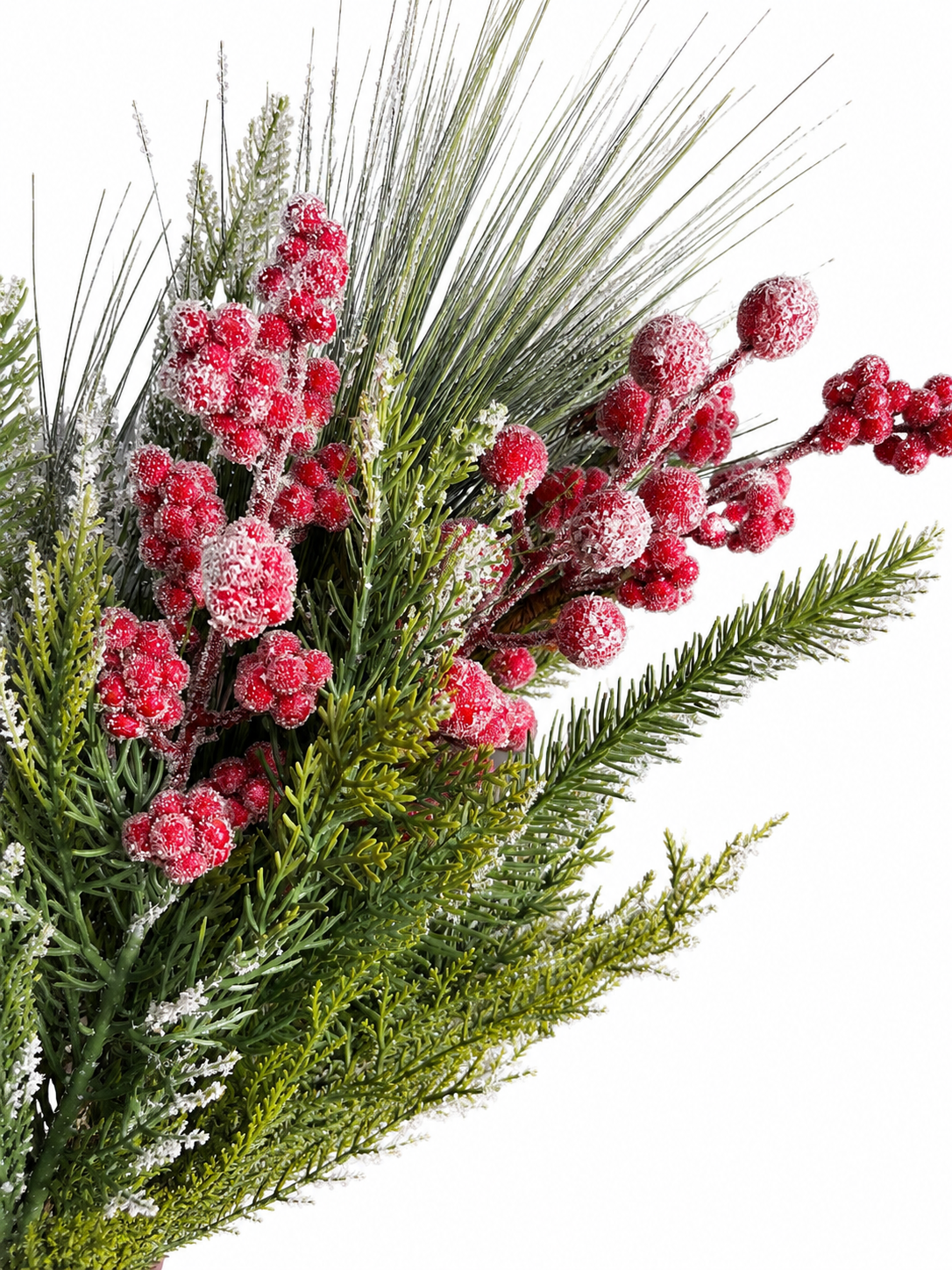 22" Sugared Berries and Greenery Bush