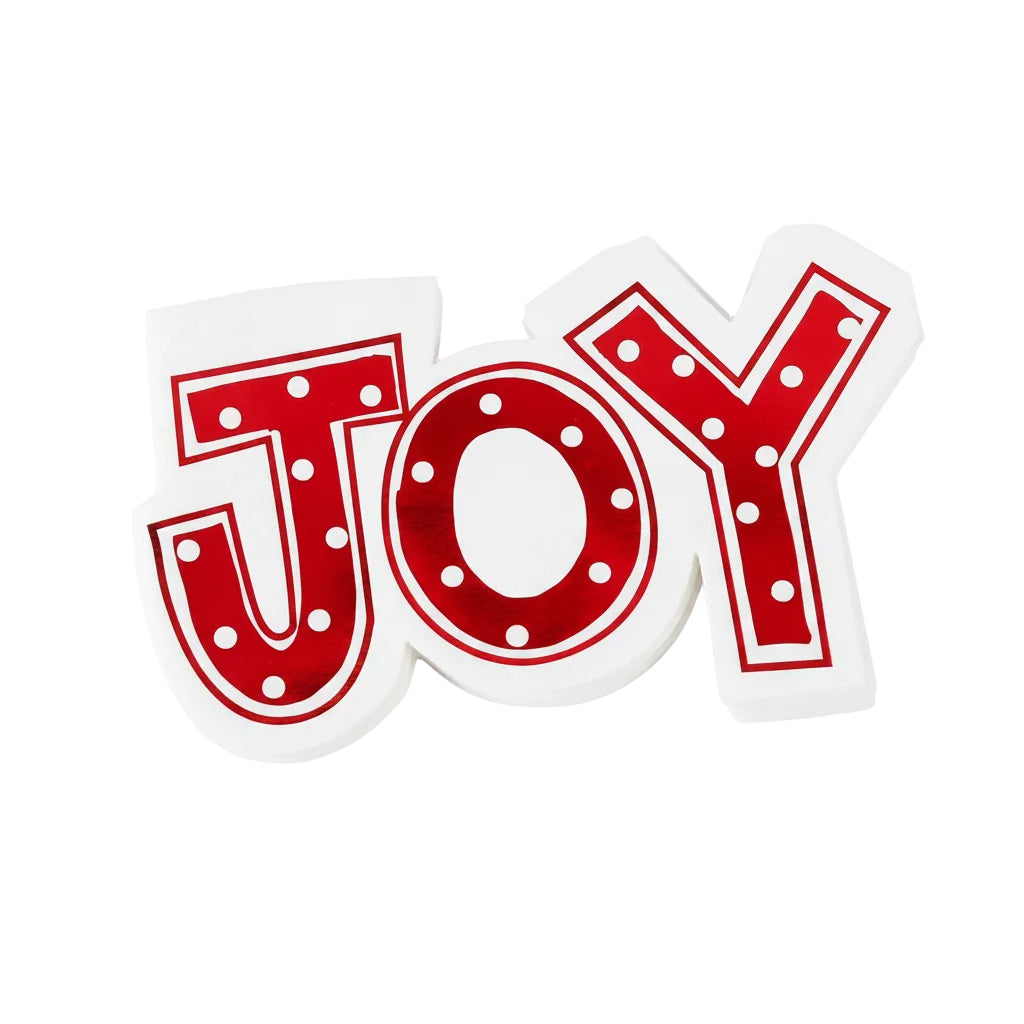 Joy Diecut Beverage Napkin..Pkg Of 20