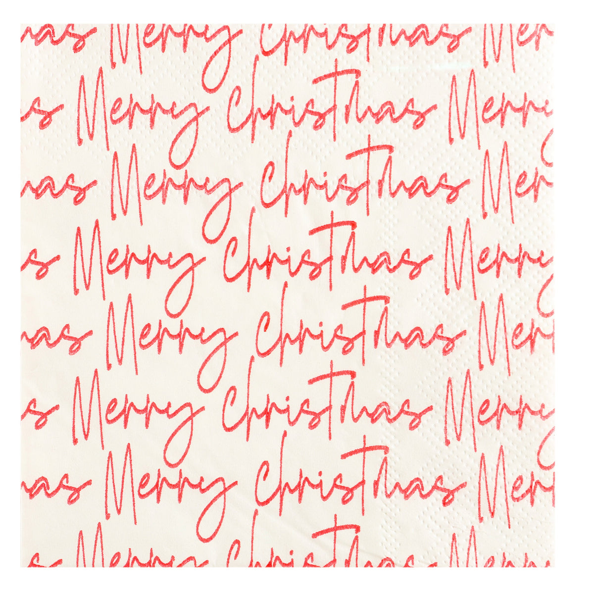 Merry Chistmas Script Beverage Napkin..20 Pieces Per Pkg