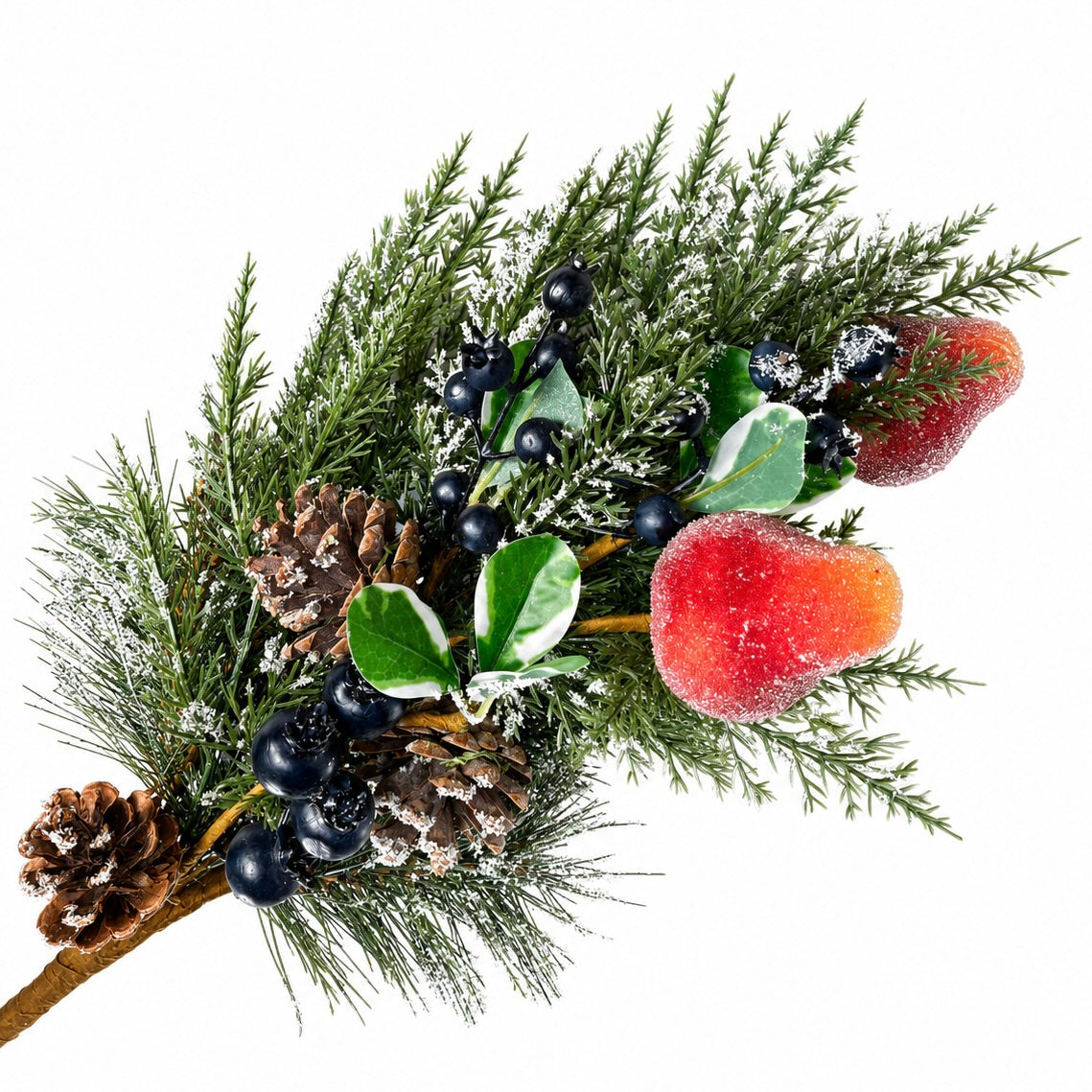 20" Sugared Pear and Berries Bush