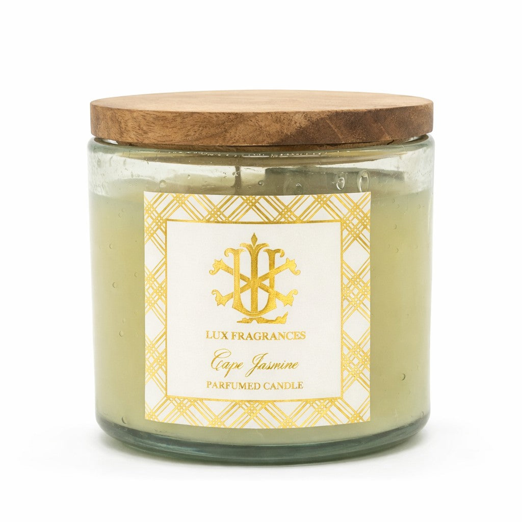 Cape Jasmine 12oz Clear Glass w/Stain Lid