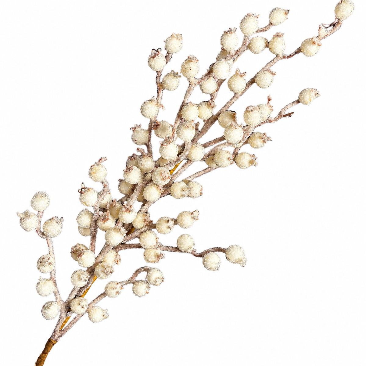 27" Cream Iced Crabapple Spray