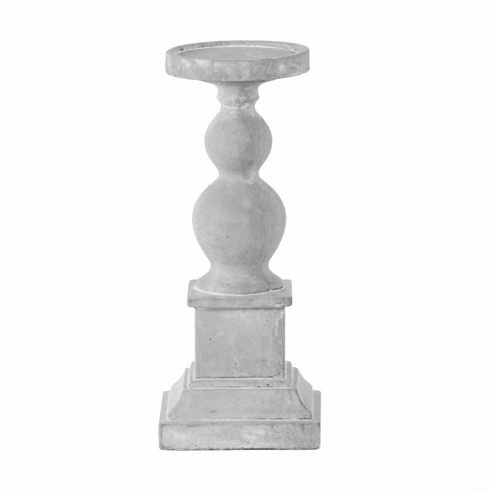 6x6x14 GRAY CANDLE HOLDER