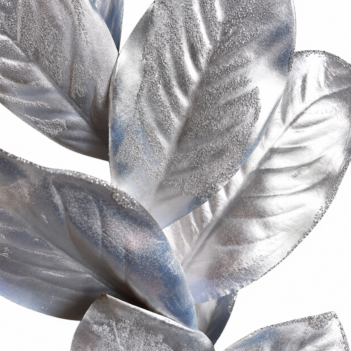 32" Silver Magnolia Leaf Spray