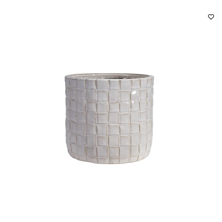 Stoneware Planter with Woven Pattern (Holds 7" Pot)