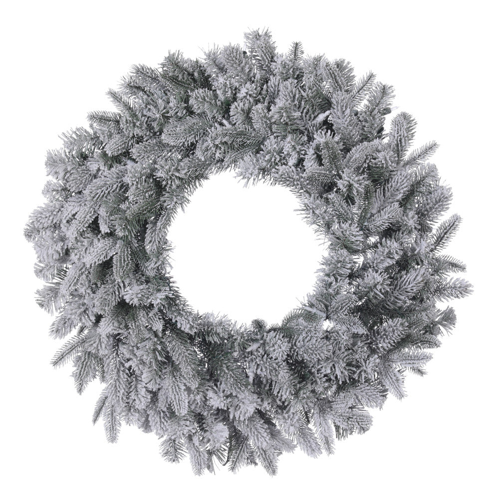 30IN Durham Flocked Wreath