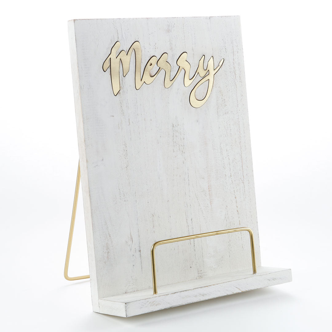 Merry Whitewash Metal Stand