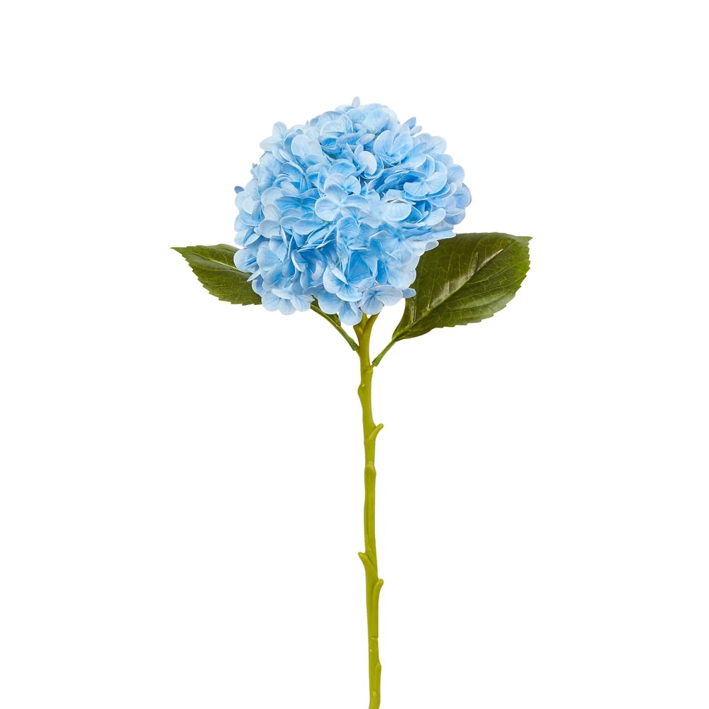 19" Real Touch Light Blue Hydrangea Stem