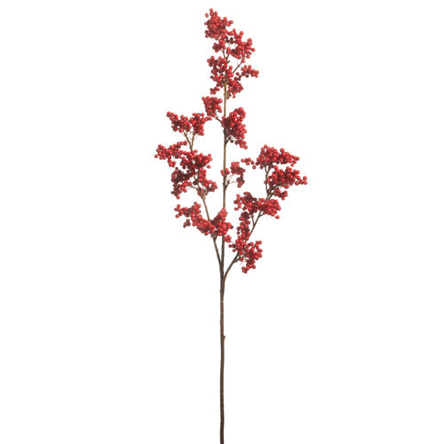 33" Red Berry Spray