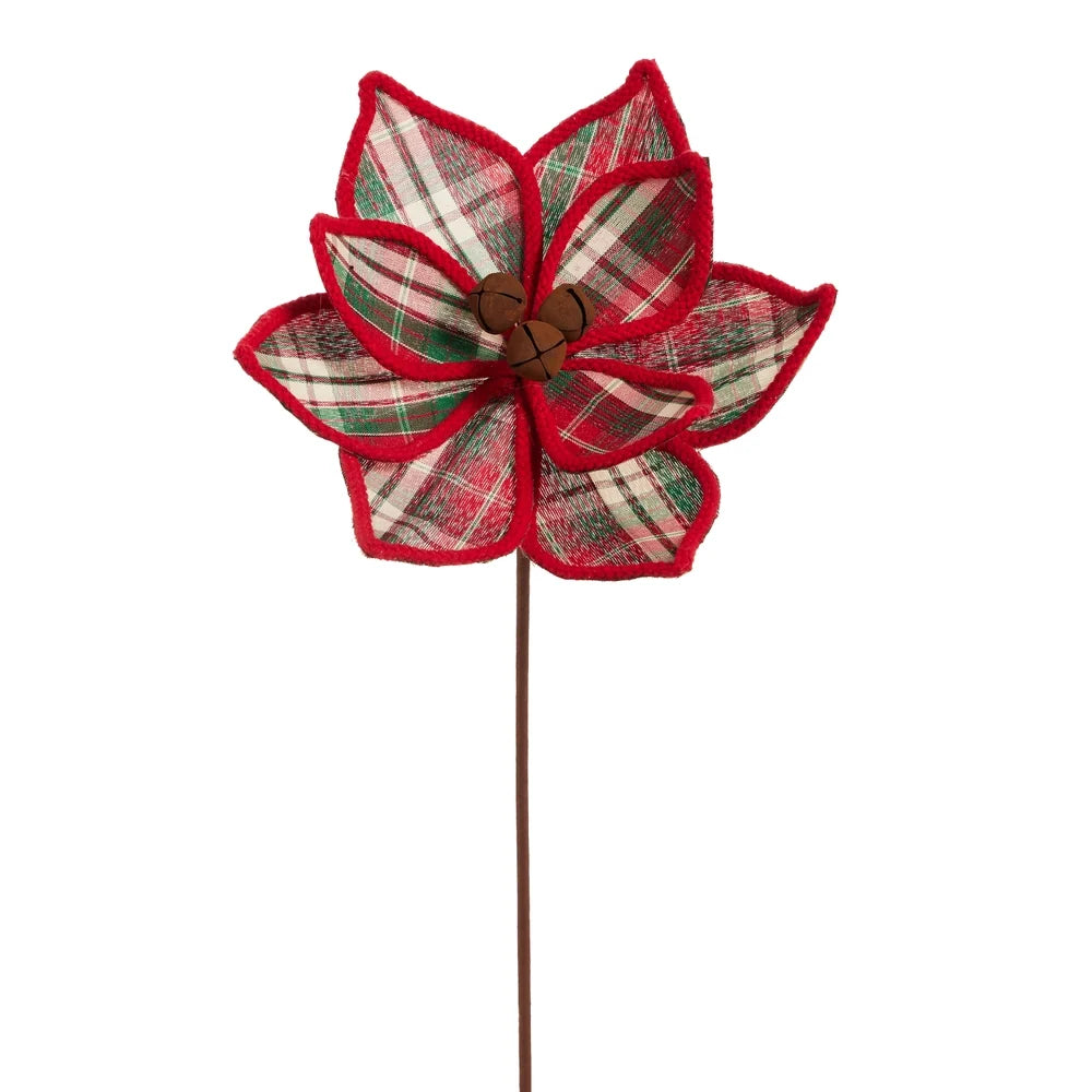 21" Tweed Pattern Poinsettia