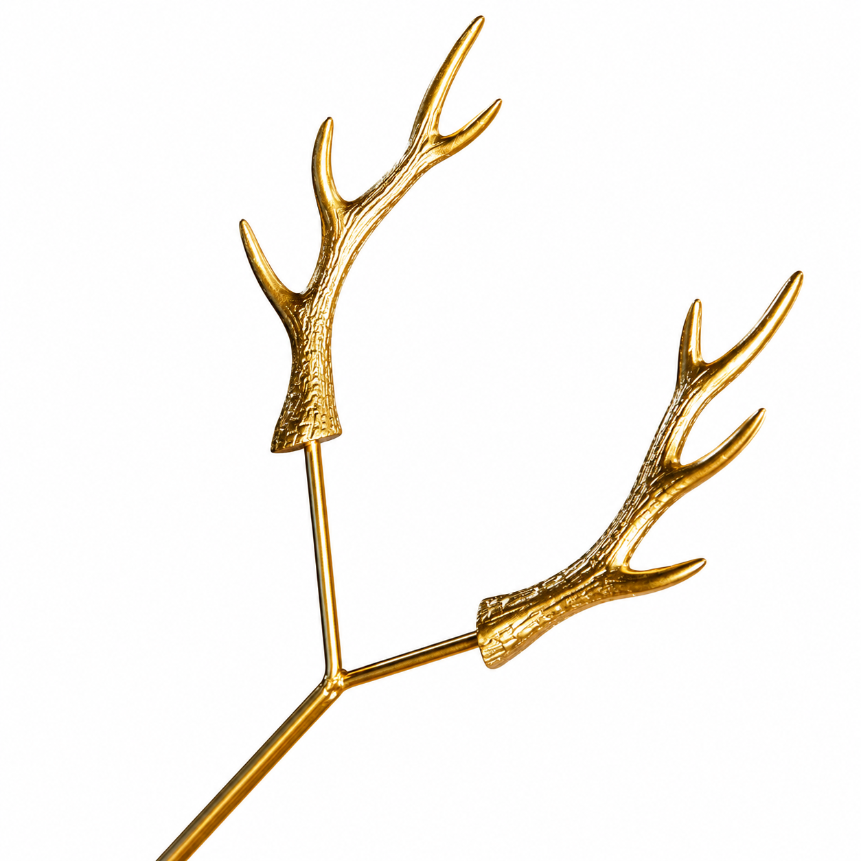 GOLD POLYRESIN ANTLER SPRAY 7.875*1.625*23.25 SINGLE ANTLER SIZE 2.56 X 7.5" HEIGHT
