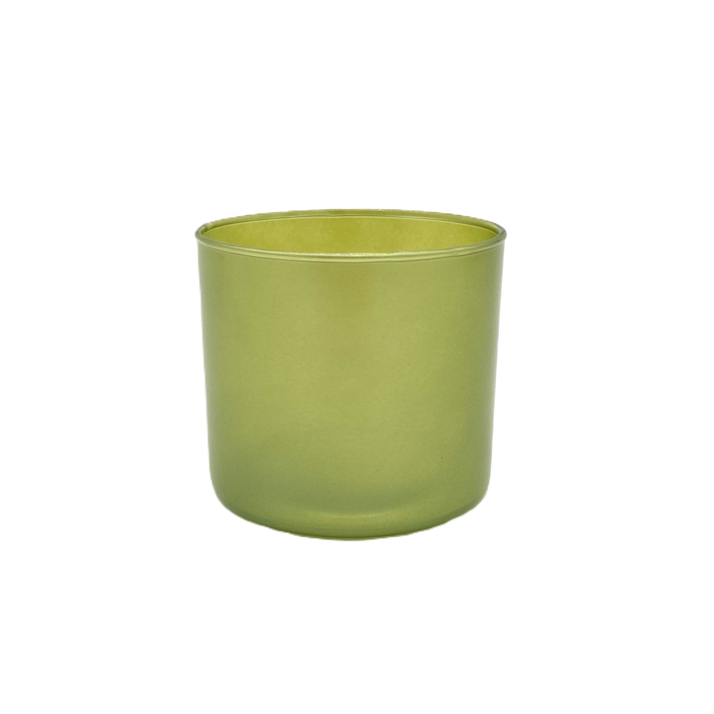 Green Straight Side Candle Glass-15oz     4" x 3.5"