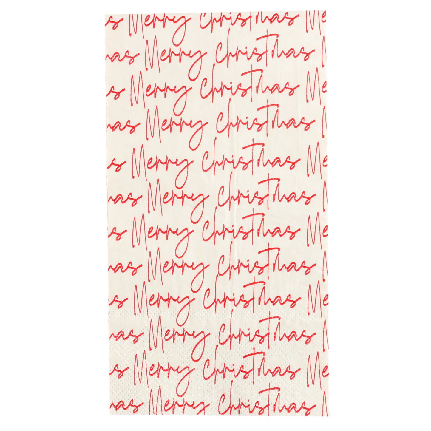 Merry Christmas Script Guest Towel 16 Pcs Per Pkg