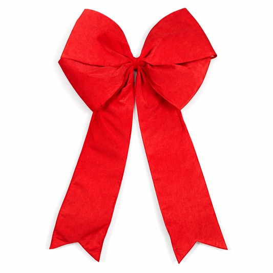 LARGE RED VELVET BOW TIE 48" X 16" X L 65"