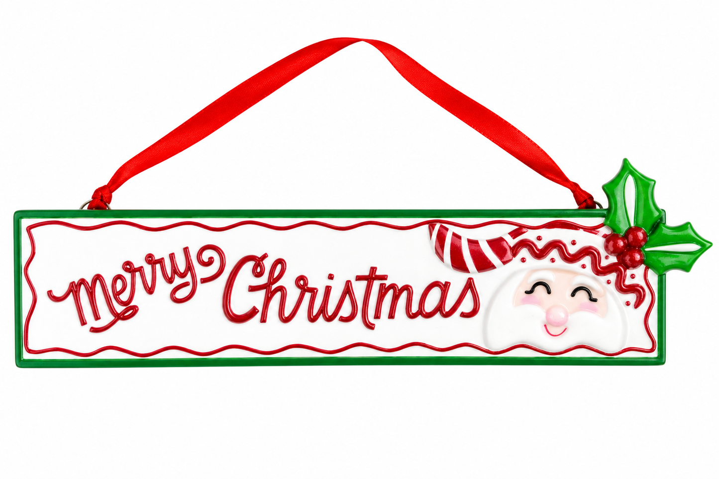 Merry Christmas/Santa Street Sign 14.25" x 4.25"