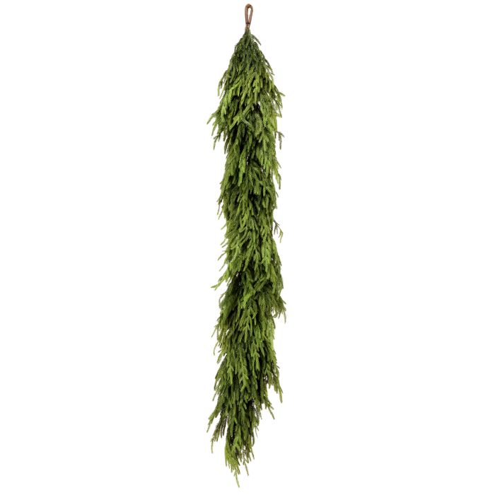 72x16" Natural Touch Norfolk Pine Garland, Green