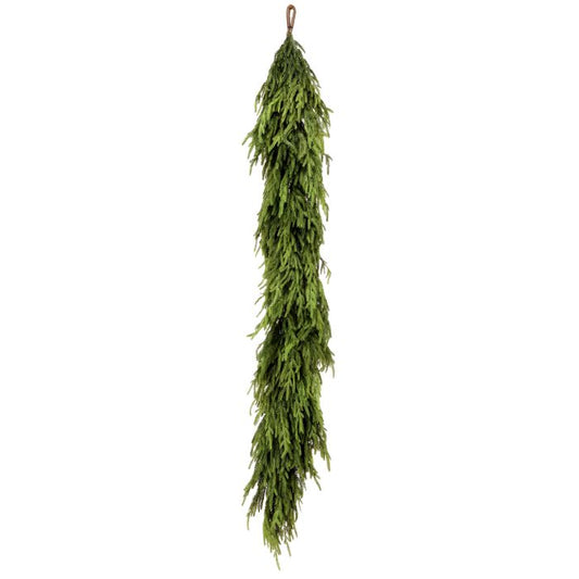 72x16" Natural Touch Norfolk Pine Garland, Green