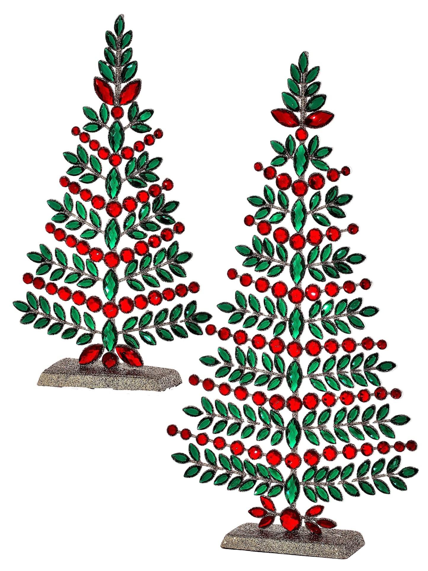 14.5" GLITTER WIRE JEWELED TREE (SMALL ONLY)