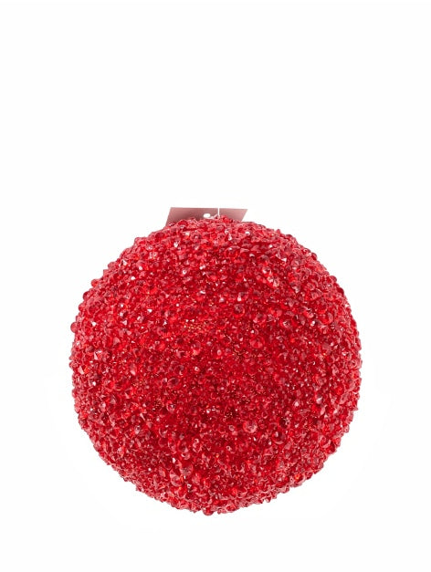 6" ICY CHUNK GLITTER BALL ORNAMENT