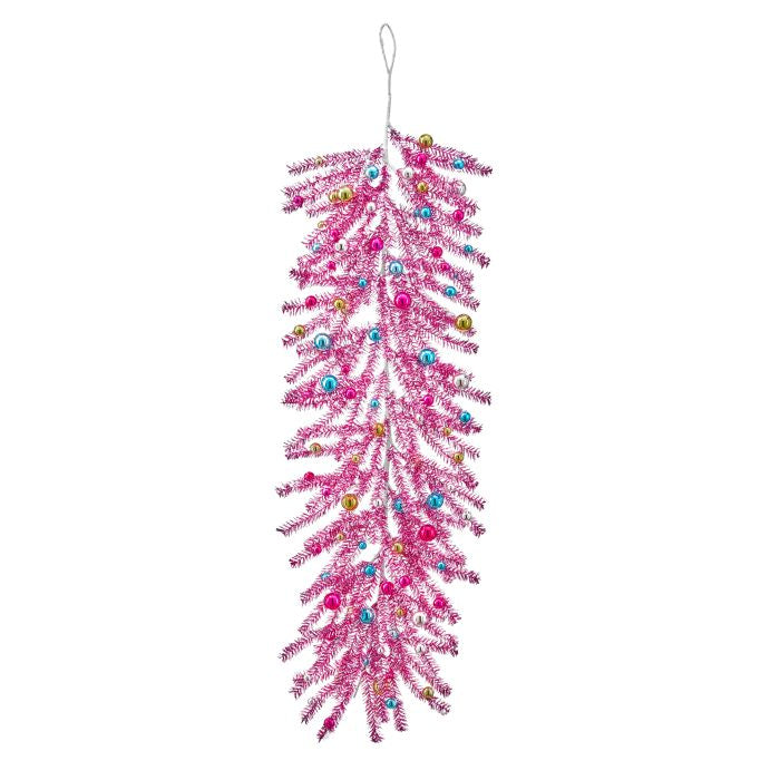 48" TINSEL/BALL GARLAND