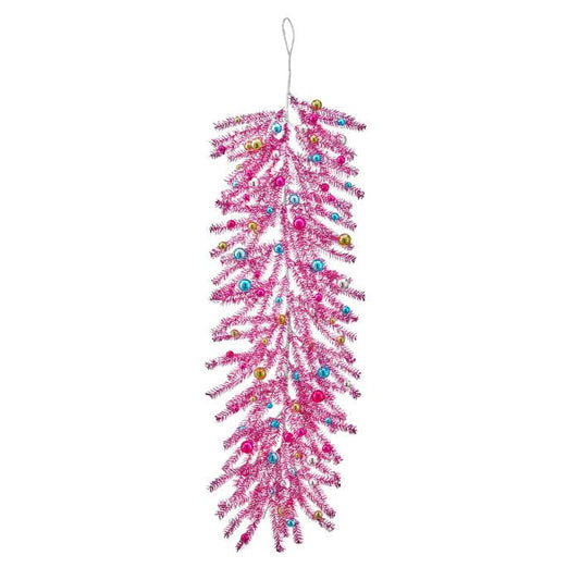 48" TINSEL/BALL GARLAND