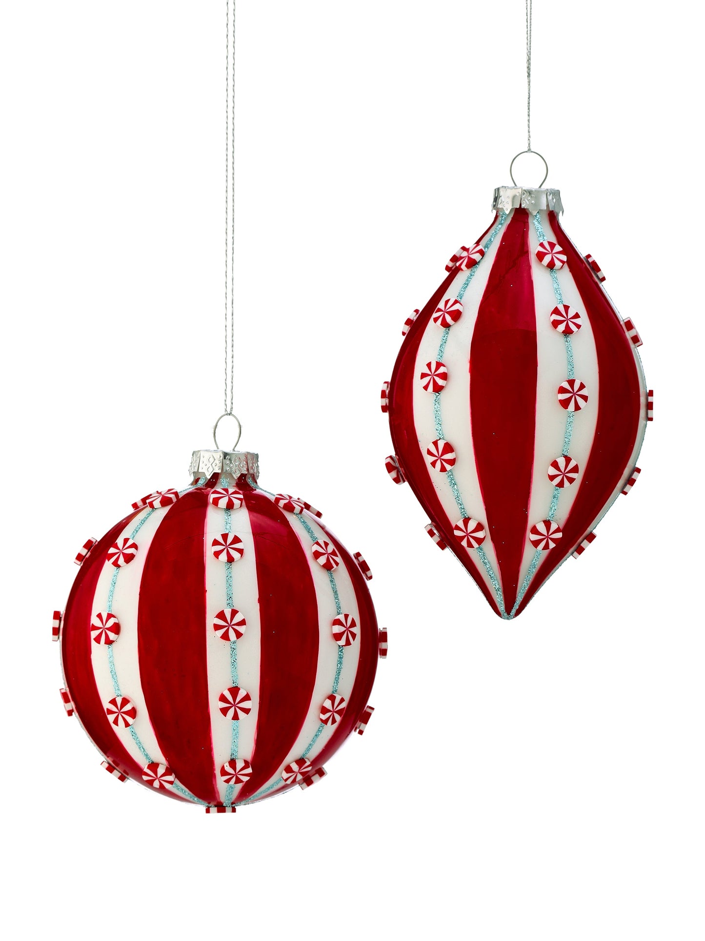 4-5.5" GLS MINI PMINT DOUBLE POINT ORNAMENT (BALL ONLY)