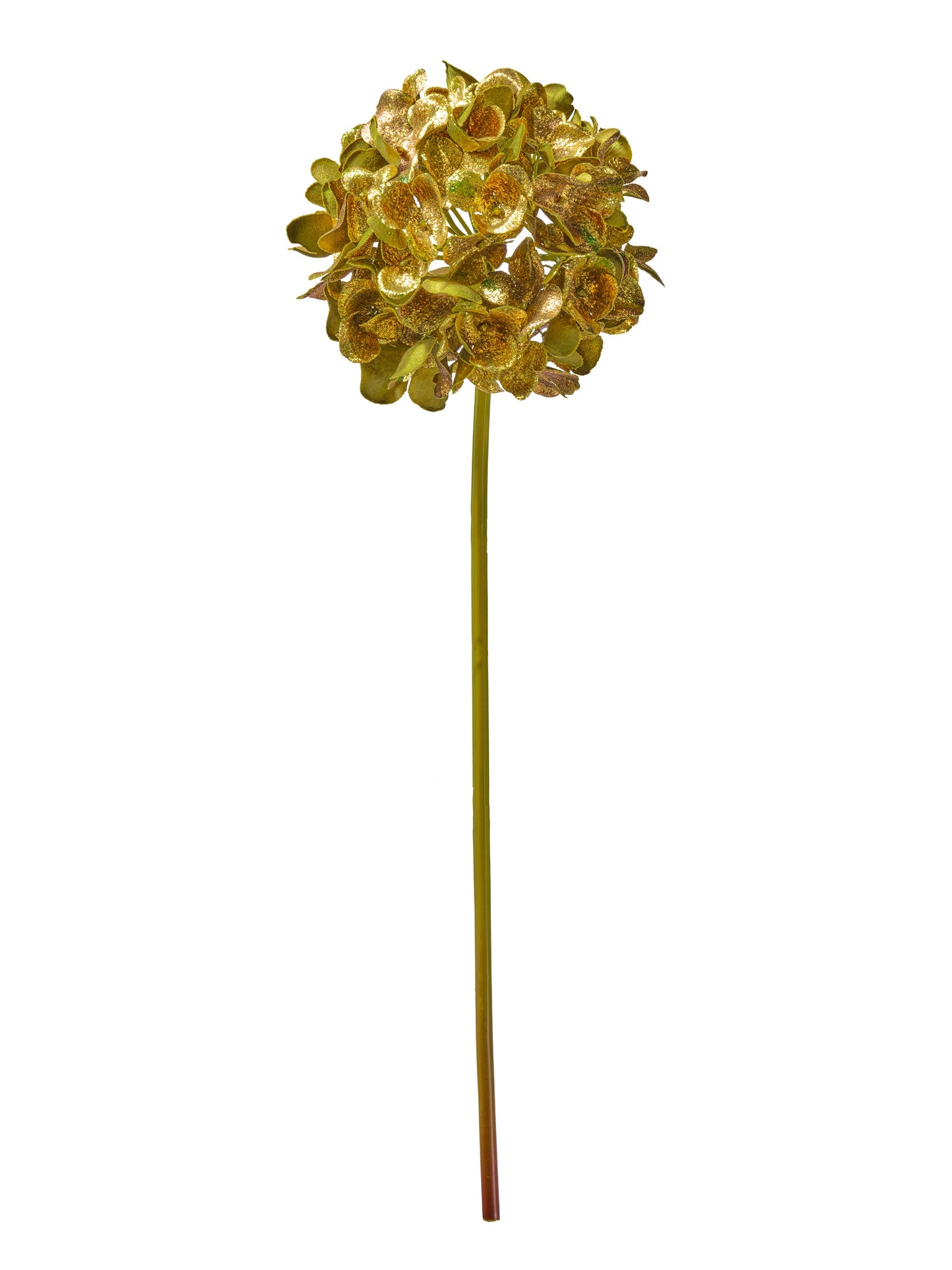 18" METALLIC GLITTER HYDRANGEA STEM