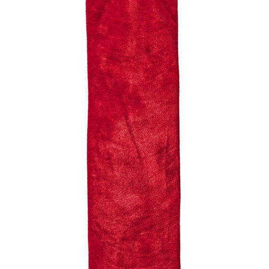 72" WIRED VELVET GARLAND RIBBON 6"W-RED