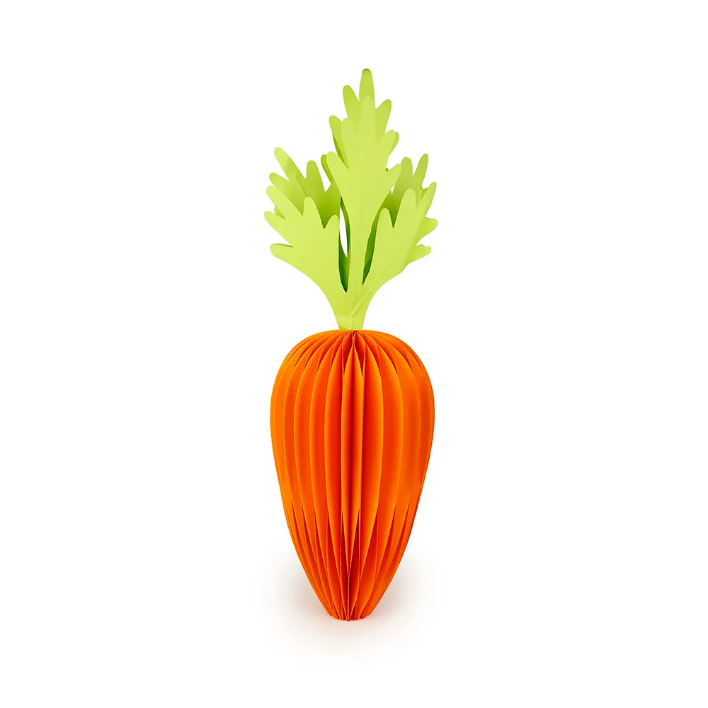 D10''H35.5"HONEYCOMB PAPER CARROT FOLD OUT WITH MAGNET