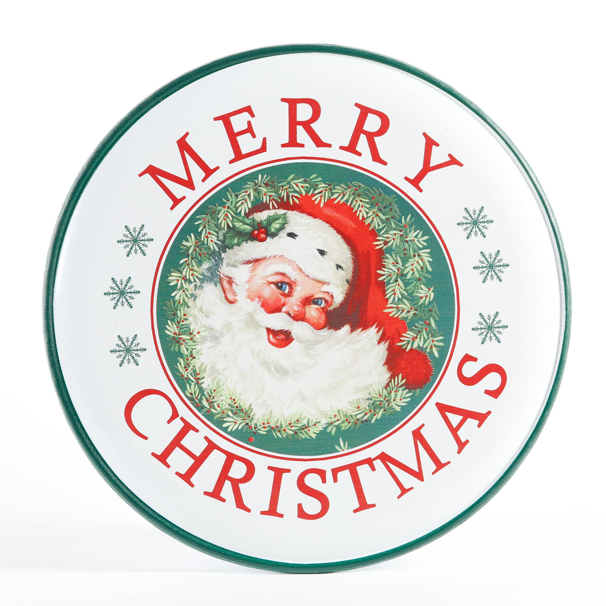 Santa Claus Round Metal Sign
