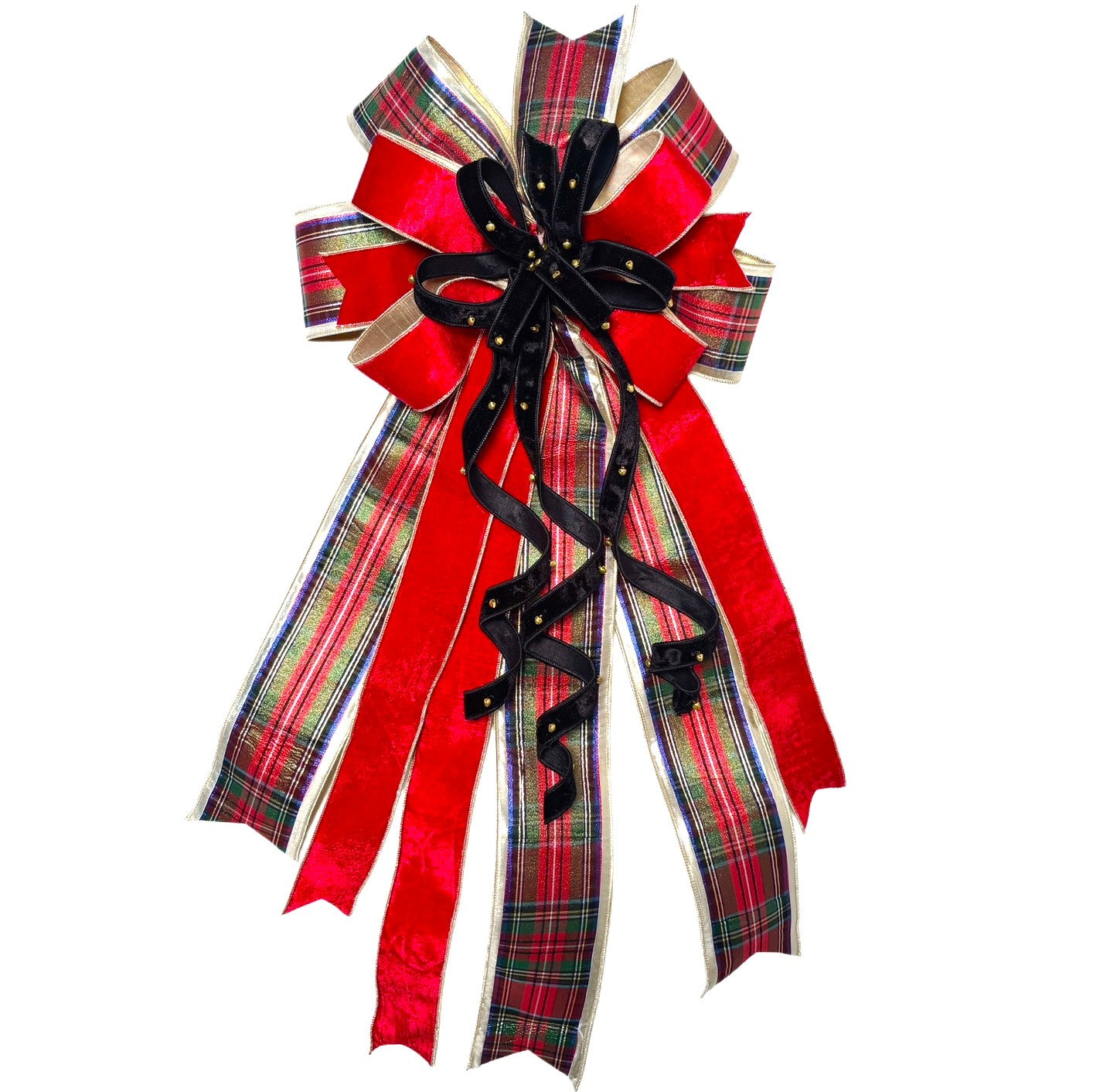 18" X 42" PLAID WITH BLACK TRIM BOW STYLE 15