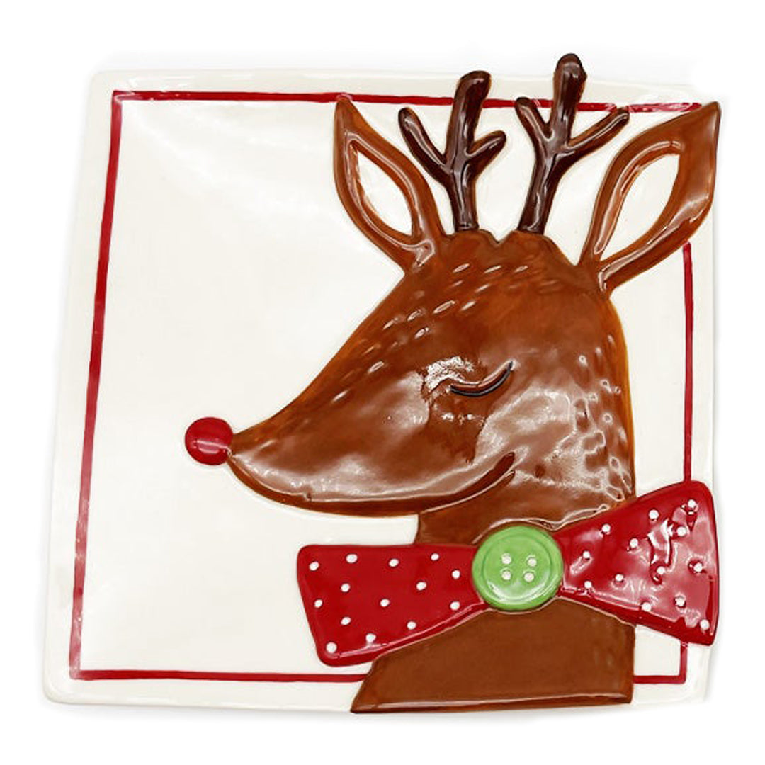 Reindeer Square Plate