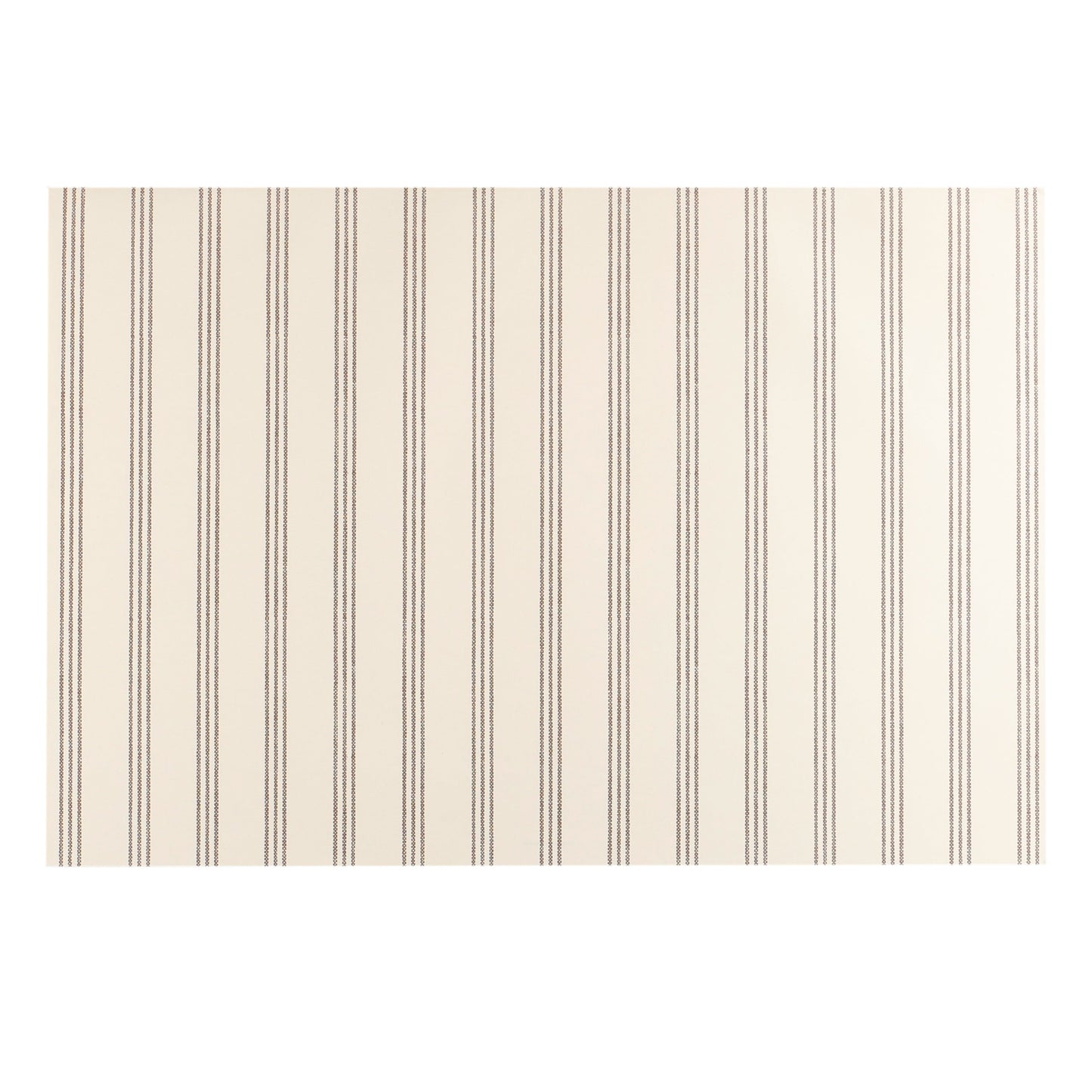 Brown Ticking On Cream Placemat