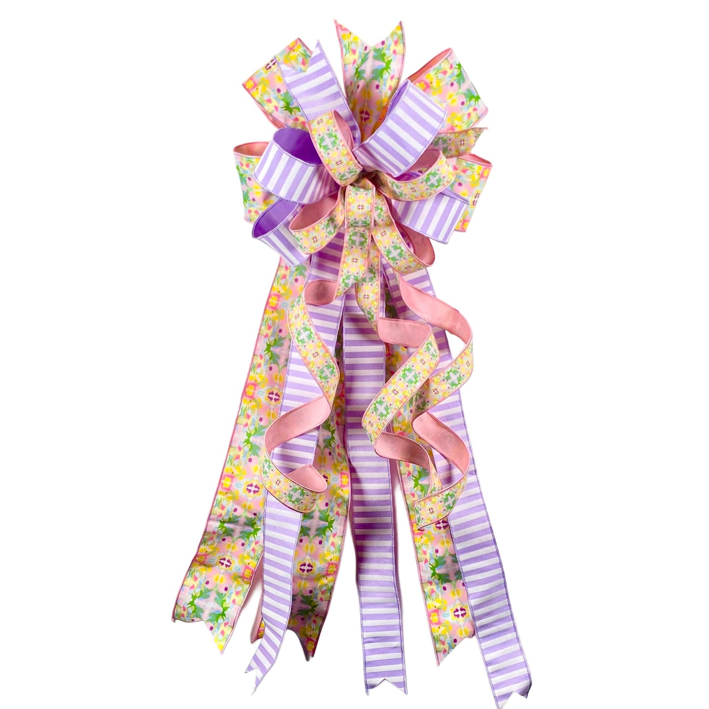 18"W X 40"L YELLOW/LT PURPLE PRE-MADE BOW