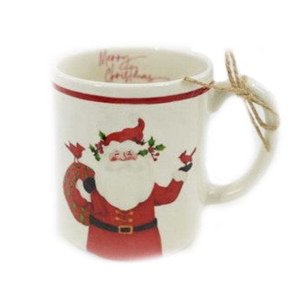 Santa With Red Bird Mug-ONE ONLY