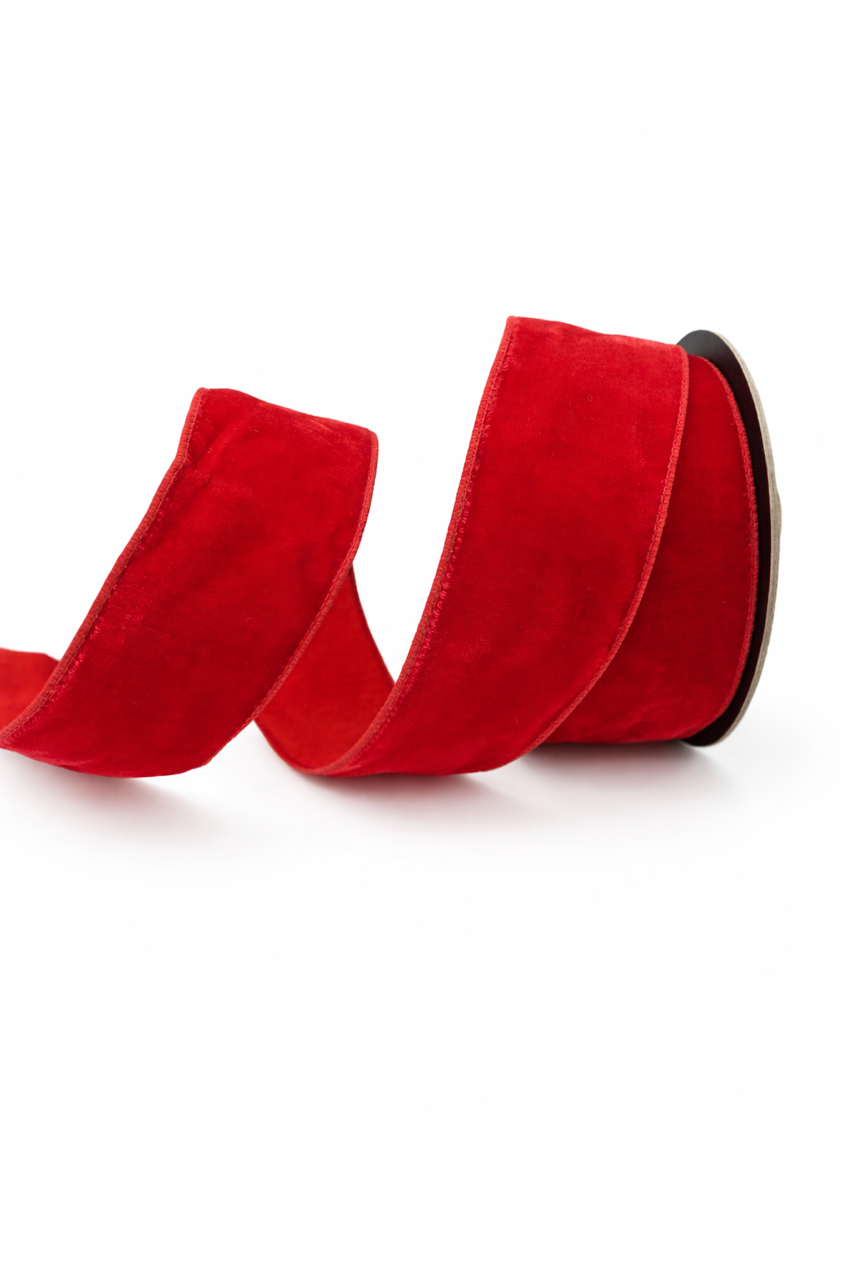 2.5" X 10 YD RED VELVET RIBBON