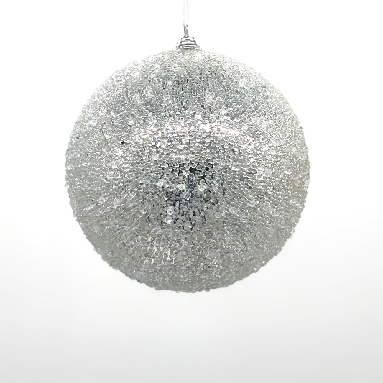 150MM SILVER ICE HANGING  BALL