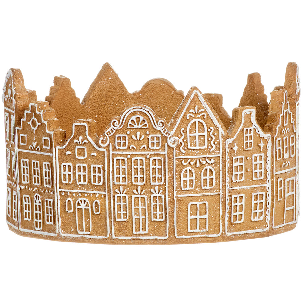 5.5"Hx10.5"D Gingerbread House Bowl