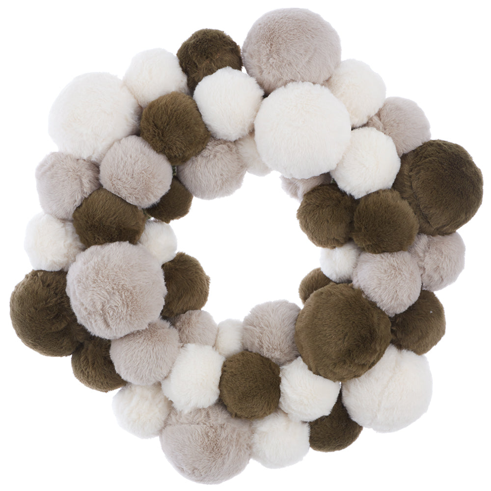 20" Fur Ball Wreath