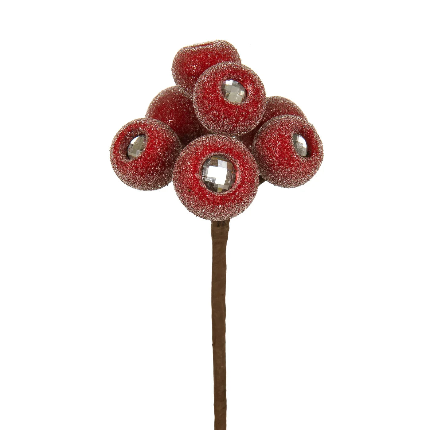 10" Beaded Pod Cluster Pick, Red