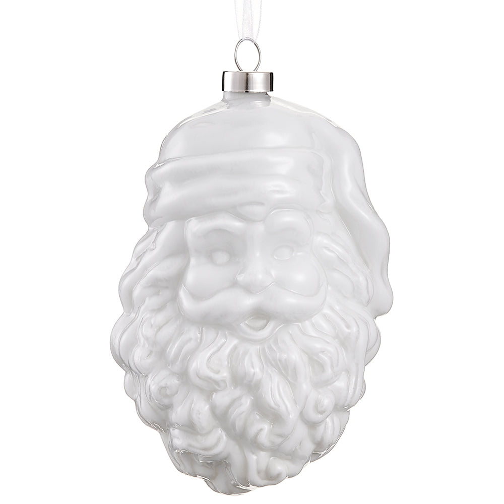 5" Glass Santa Ornament