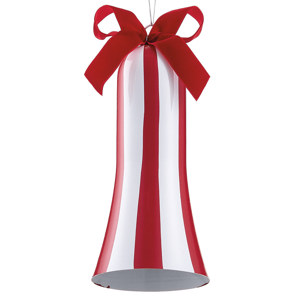 10.5" Metal Bell Ornament With Bow