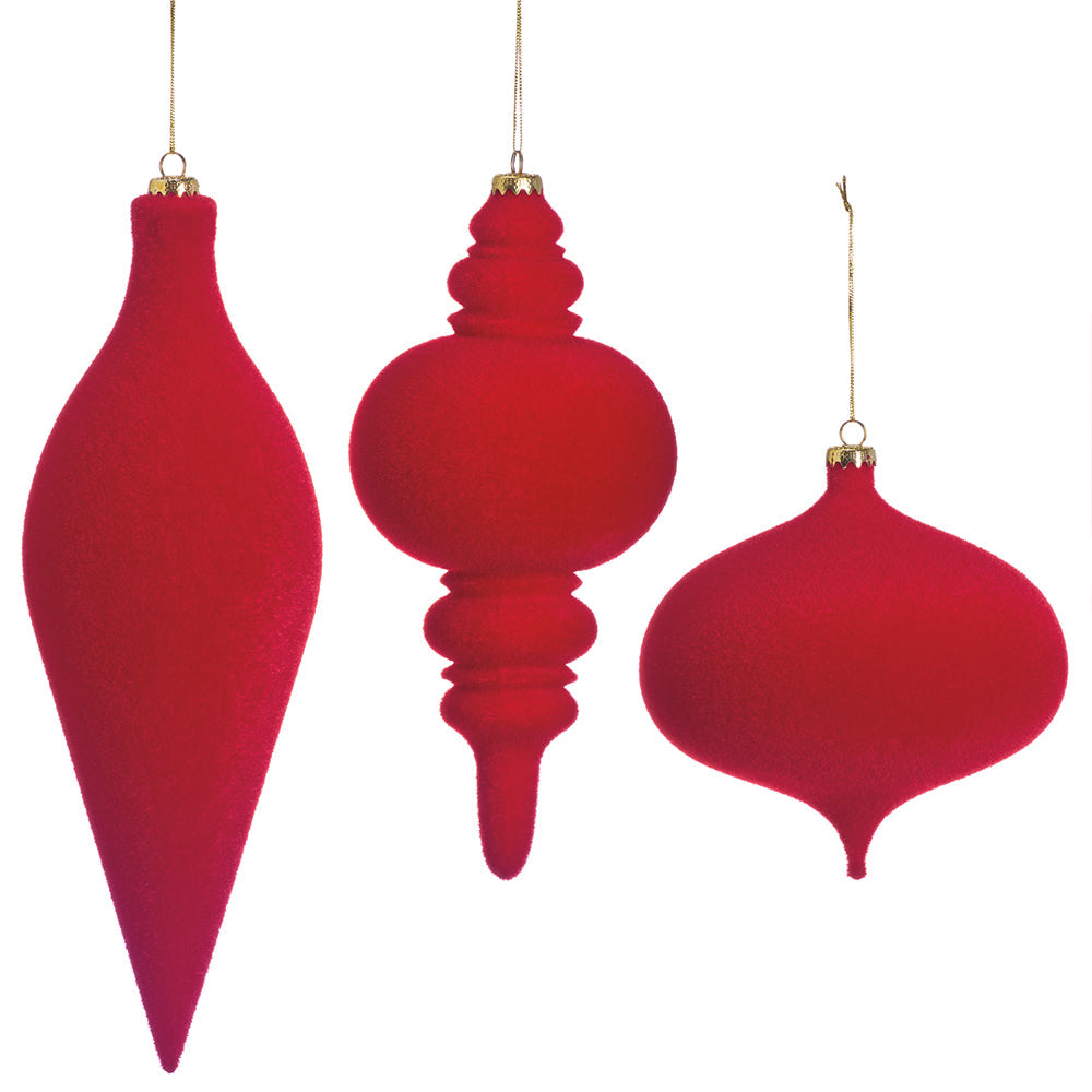 13.5" Finial Flock Plastic Ornament (FINIAL ONLY)