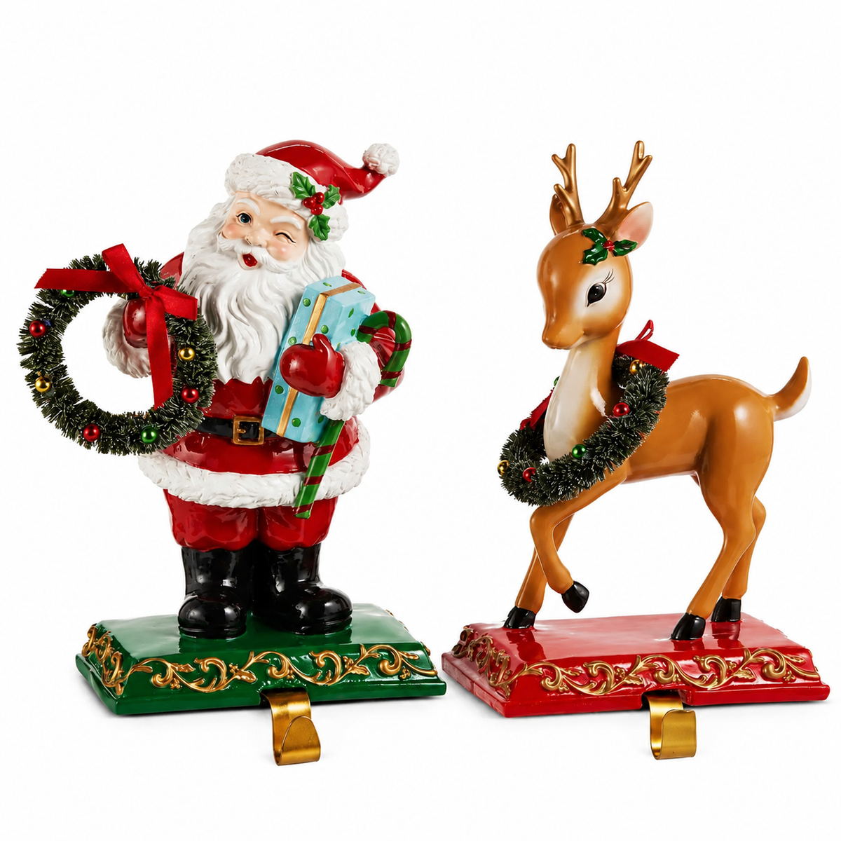 11" Santa and Deer Stocking Holder (SANTA ONLY) SHIPS 9/1/2026